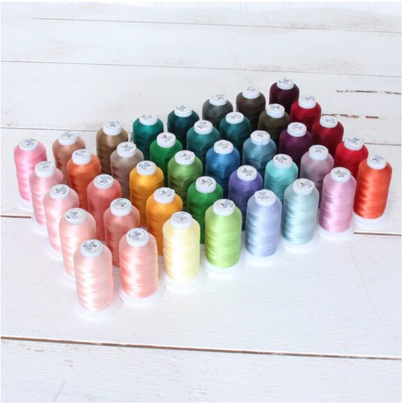 40 Cones of 500 Meters Polyester Machine Embroidery Thread - Vivid Set - Picture 2 of 7